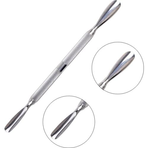 New Nail Cuticle Pusher XL Big Nail Art Tools Stainless Steel Remover Cuticle 2 Way Spoon Pusher Pedicure Manicure