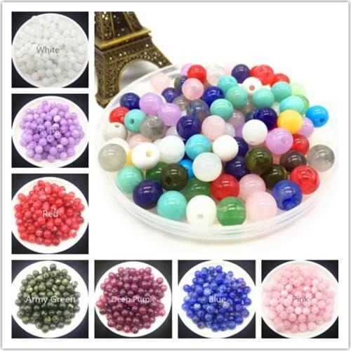 New 6/ 8/ 10 mm Acrylic Clouds Beads Effect Round BEADS Spacer Loose Beads DIY