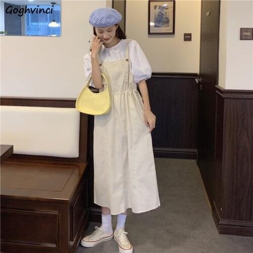 Sleeveless Dress Women Defied-waist Solid Pleated Summer Chic Sweet Leisure Womens Korean Style A-line Designed Harajuku Ulzzang
