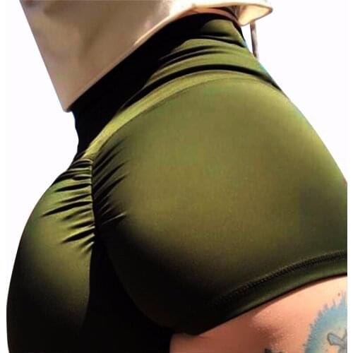 SALSPOR New Arrival Sport Women Yoga Shorts Tummy Control Outdoor Elastic Push Up Short Pants High Waist Soild Color Leggings