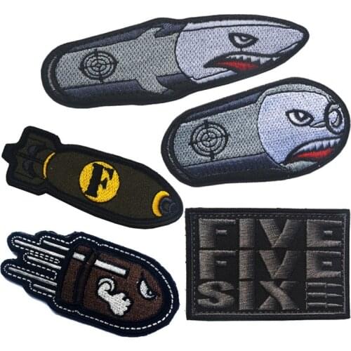 Angry Flying Bullet 556 Subdued Grey Badge Tactical Patch FIVE FIVE SIX BULLETS Badge Patches Military Army