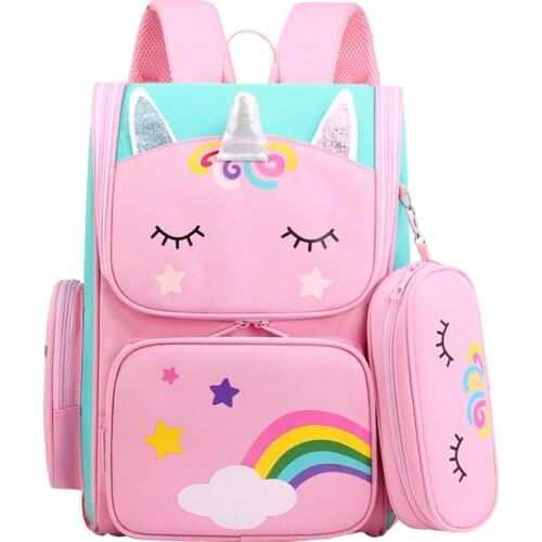Girls' School Backpack 1 Grade Children School Bags for girls Mochila Unicorn Backpack Kids Book Bag Princess Primary Schoolbags