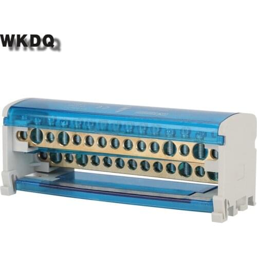 WKH215 Din Rail Terminal Blocks Modular Screw Connection Power Distribution Block Box Universal Electric Wire Junction Box