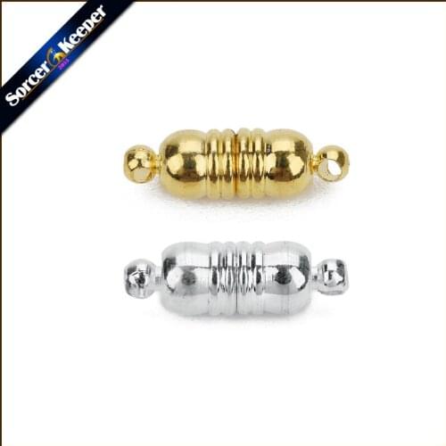 10 PCS/Lot Strong Magnetic Clasps For Necklace Bracelet Sliver Gold Color End Clasps Connectors For Jewelry Making 18x6 mm