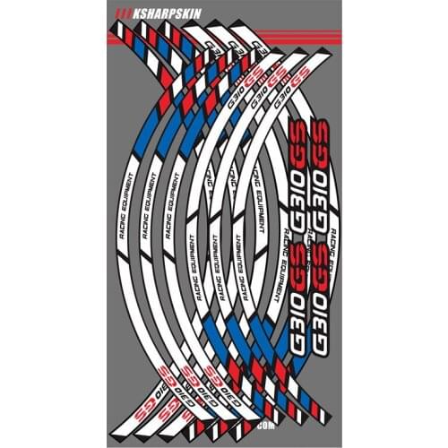 12X Motorcycle outer Rim sticker stripe wheel Decorative Reflective decals For BMW G310GS g310 gs