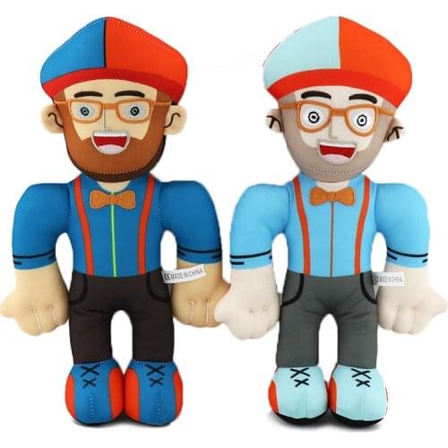 2Pcs/Set 30cm Cartoon Blippiing Soft Baby Educational Enlightenment Prop Doll Plush Stuffed Toys Kids Boys Girls Cosplay Gifts