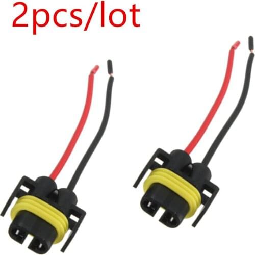 2pcs/lot H8 H9 LED Fog Light Adapter Harness Socket Wire Cord Connector Support Dropshipping