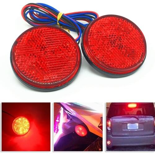 Decoration Brake Light Round Tail Stop 12 V 2PC Accessories Marker Motorcycle ATV