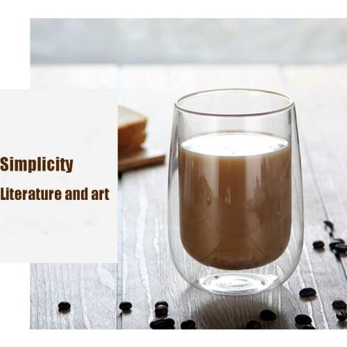80ml-460ml Drinkware Set Creative Insulation Glass Cup Home Bar Milk Cup Coffee Cup Office Tea Cup Double Glass Cup Beer Mug Hot