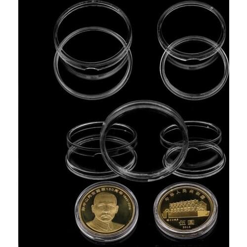 33mm/35mm Acrylic Purse Coins Crafts Storage Box Commemorative Coin Capsules Quantum Chip Phone Sticker Box