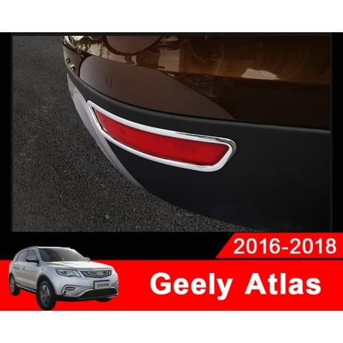 Car Rear Fog Lights Covers Stickers Protector Exterior Decoration For Geely Atlas Boyue Emgrand NL-3 Proton X70 2017 2018 2019