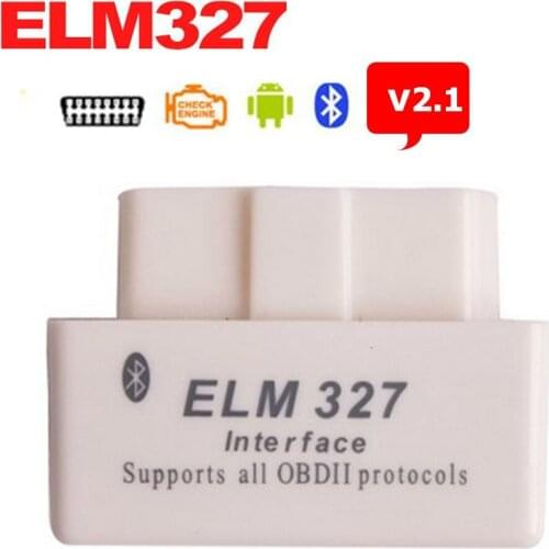 White Mini ELM327 V2.1 Bluetooth OBD Advanced OBDII OBD2 ELM 327 Auto Car Diagnostic Scanner code reader scan tool hot selling