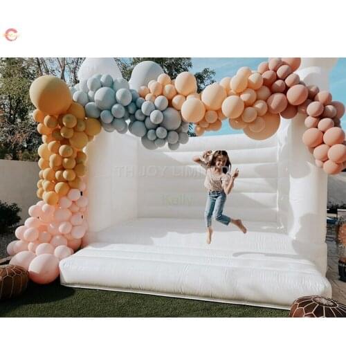 FREE DOOR SHIPPING! high quality inflatable white bouncer for outdoor party rental wedding ceremony inflatable bounce house