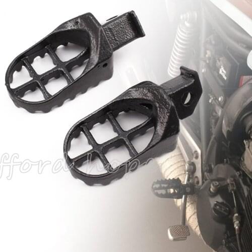 For Suzuki RM85 RM85L DRZ125L DRZ125 Motorcycle Motocross Gunmetal Black Iron WIDE Antiskid Foot Peg Front Footrest Footpegs