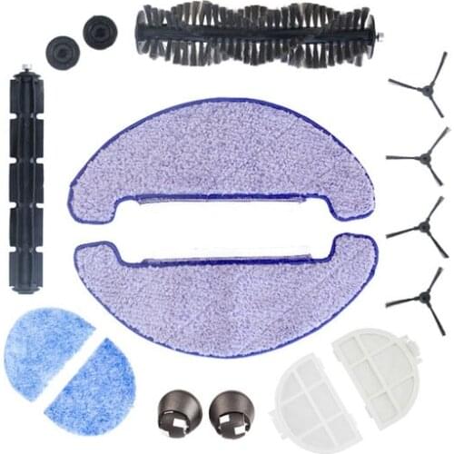 ForX5S) Robot Vacuum Cleaner side brush*4,main brush*1,rubber brush*1,mopcloth*2,HEPA filter*2,primary filter*2,front wheel*2