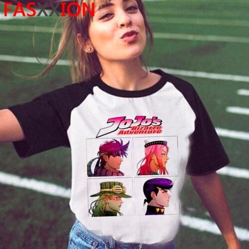Jojo Bizarre Adventure t shirt top tees male japanese grunge tumblr streetwear tshirt harajuku