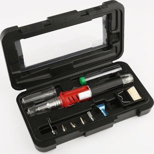 Self-Ignition 10-in-1 Gas Soldering Iron Cordless Welding Torch Kit Tool HS-1115K Top Quality Ignition Butane Gas Soldering Iron