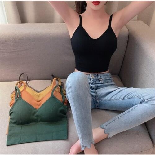 Cotton Sports Bras Women Push Up Solid Sports Bra Jogging Gym Women Sports Bra Girl Underwear Fitness Tops