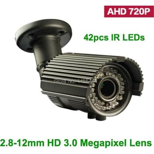 Lihmsek Top Quality 1.0 MP 720P Low Lux AHD Camera 2.8-12mm Vari-focal lens 1200TVL Outdoor Bullet CCTV Security Camera