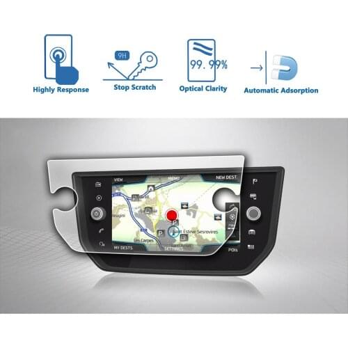 LFOTPP For Arona 8Inch 2018 2019 Car Navigation Display Tempered Glass Screen Protector Film Auto Interior Protective Sticker