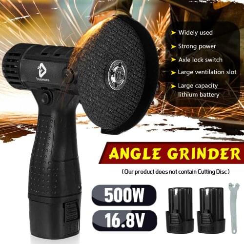 NEW 16.8V Brushless Angle Grinder Mini Cordless Rechargeable Electric Polishing Machine Cutting Power Tool with 1/2 Li-Battery