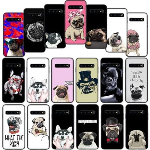 Cute Cartoon Pug Soft Cover Case for Samsung Galaxy Note 10 20 Ultra S10 Plus S10e Lite