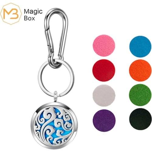 316L fashion stainless steel aroma diffusing small box earrings, 8 different colors of cotton pad men and women waist pendant