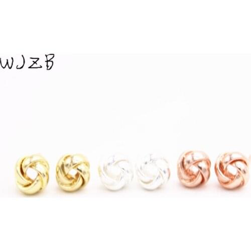Trendy Spiral Ball Stud Earrings Popular Flower Spherical Design for Women