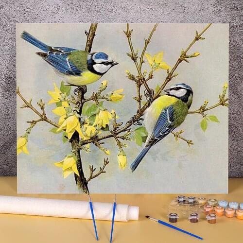 Animal Bird DIY Painting By Numbers Complete Kit Oil Paints 50*70 Canvas Painting Handmade For Adults Handicraft
