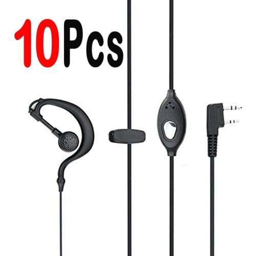 10pcs earphone phoearpiece baofeng uv-5r headsets Walkie Talkie for uv 5r UV-B5 BF-888S for Wouxun TYT HAM CB Radio Accessories