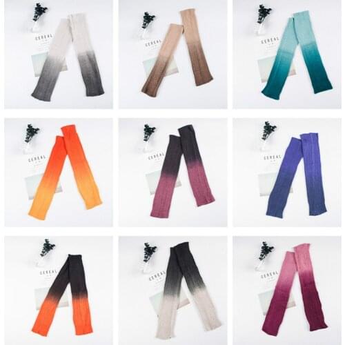 3pairs Fashion Winter Leg Warmers Socks Women Knit Long Socks Tie Dye Gradient Sports Yoga Ankle Warmer Slouch Socks Boots