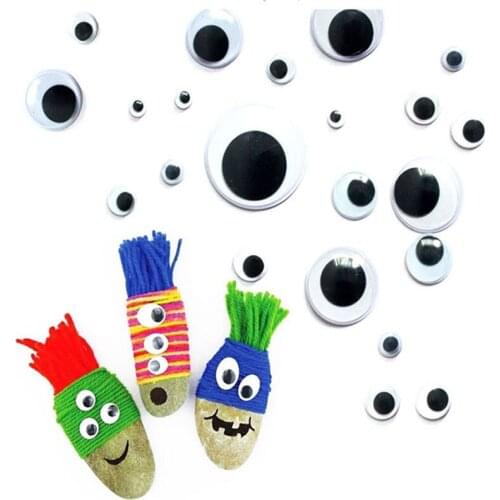 100pcs 6mm/10mm/15mm/20mm for selection Moving eyesball plastic eyes for DIY felt animals DIY accessory Adhesive Sticker Doll