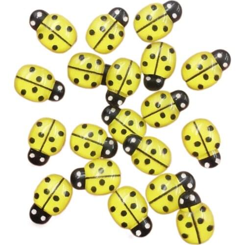 Resin Cute Colorful Beautiful Golden Beetle Flatback Rhinestone Figurines Appliques DIY Wedding Scrapbook Craft OF054
