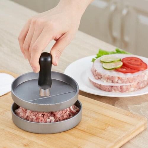 High Quality Round Shape Hamburger Press Aluminum Alloy Hamburger Meat Beef Grill Burger Press Kitchen Food Mold Burger Press