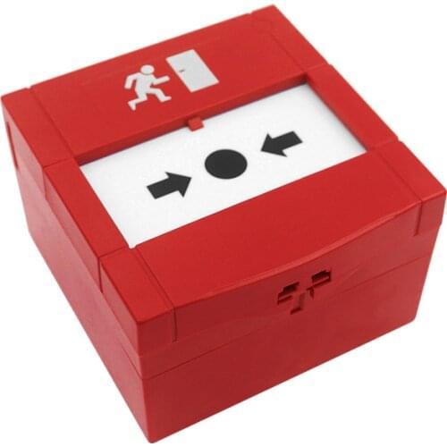 Fire Alarm DPDT Dual switches Resettable reset key Green emergency fire alarm push button manual call point