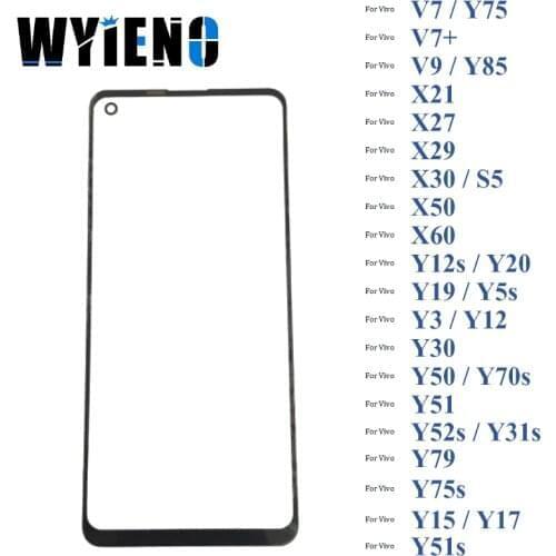 Black Digitizer LCD Sensor Glass For Vivo V7 Y75 V7+ Y79 Y75s V9 Y85 X21 X27 X29 X30 S5 X50 X60 Touch Screen Glass lens Panel