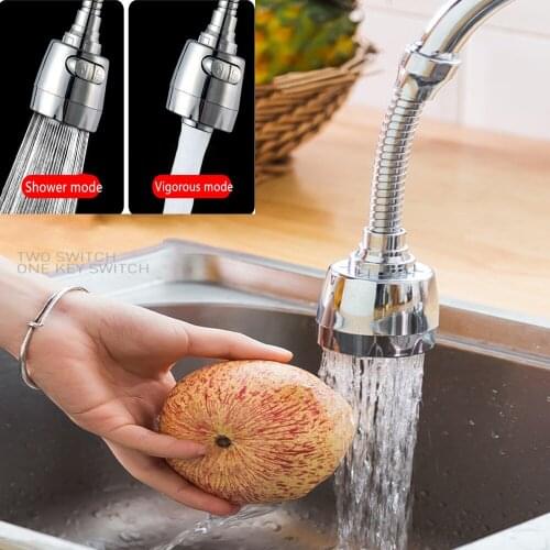 360 Degree Rotating Household Filter Faucet Extender Splashproof 2 Mode Shower Stainless Steel Bubbler Kitchen Accessories