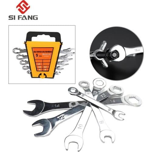 6-14mm Universal Open End Wrench Thin 2.2mm Double Headed Spanner for Drive Shaft Wrenches Set Repair Hand Tools