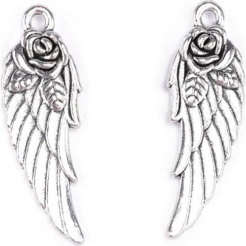Vintage Silver Horse Head Toothpaste Eiffel Tower Wing Cross Elephant Shell Hammer Butterfly Charms Pendant For Jewelry Bracelet
