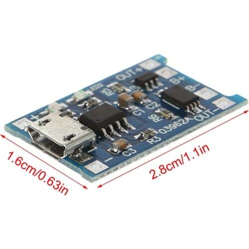 H7JA Lithium Battery Charge+Protection 2-In-1 Circuit Board 5V 1A 2A Micro USB Module