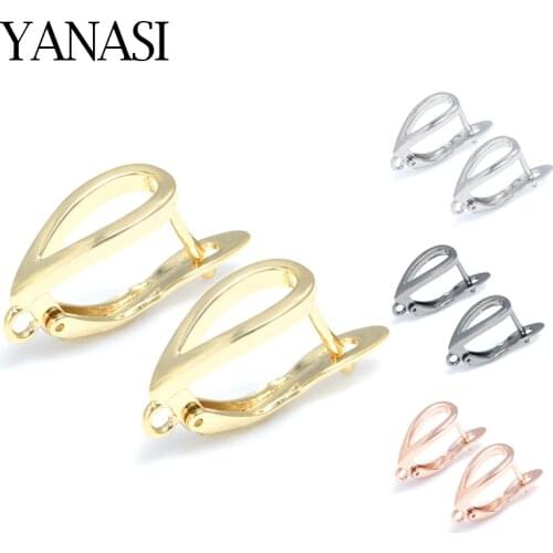 Classic Hoop Earrings Accessories for Jewelry Making Sliver Gold Zircon Copper Earring Hooks Jewellery Making Supplies