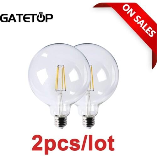 2pcs/Lot 2021 Rushed Sale Ce Rohs Decor Retro Edison Led Filament Bubble Bulb G125 8w 4000K 220v For Home Bedroom Decoration