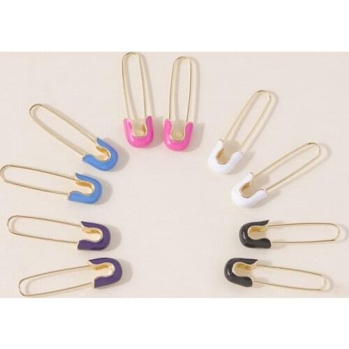 2020 European and American Hot Style Earrings Hot-selling Color Dripping Pin Multicolor Earrings Female Fashion Trend Jewelry