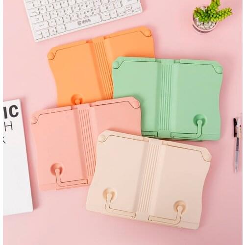 2021djustable Desktop Student Foldable Reading Book Holder Bookshelf Portable Belt Type Vision Protection Rack School Stationery