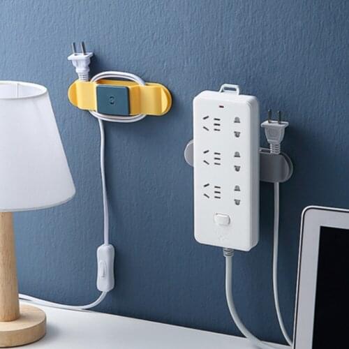 360 Degree Whirl Punch Free Plug Sticker Holder Wall Fixer Power Strip Holders Storage Sockets Wall Holders