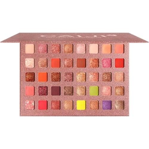 40 Colors Eye Shadow Palette Longlasting Matte Velvet Glitter Pearlescent Waterproof Earth Color Eye Shadow Cosmetics TSLM1