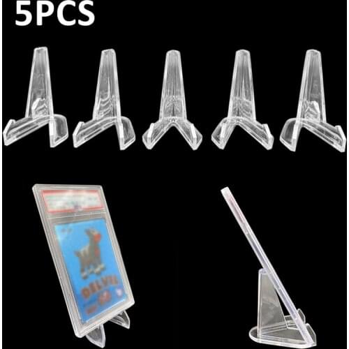5Pcs New Practical Large PSA Card Stand Display Stand Coins Small Box Paper Clip Holder For Collection Display