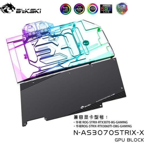 Bykski N-AS3070STRIX-X GPU Water Cooling Block For ASUS RTX3070 STRIX, Graphics Card Liquid Cooling System,VGA Cooler RTX 3070