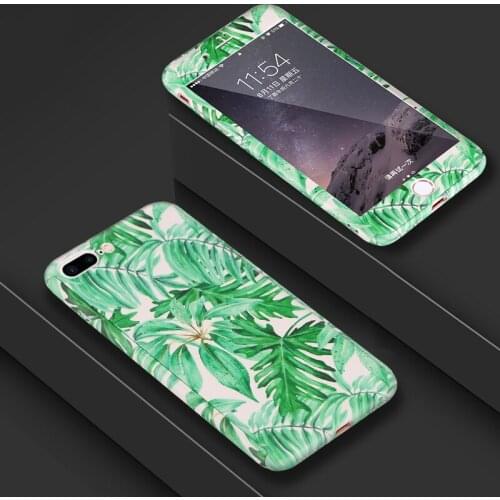 Luxury 360 Degree Protection Full Cover Phone Case For iPhone 6 6S 7 8 Plus Painted Marble Cover for iPhone XS Max 5 5S 5E Case