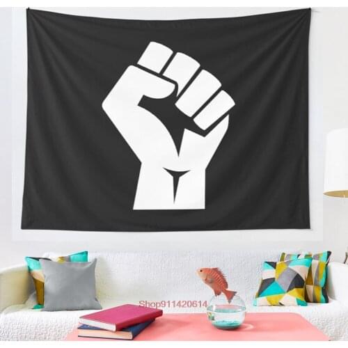 Black Power Fist tapestry Cover Beach Towel Picnic Yoga Mat Home Decoration Wall Hanging